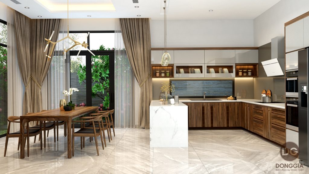 Không gian bếp hoàn thiện cao cấp dự án Norton Park Gamuda Land