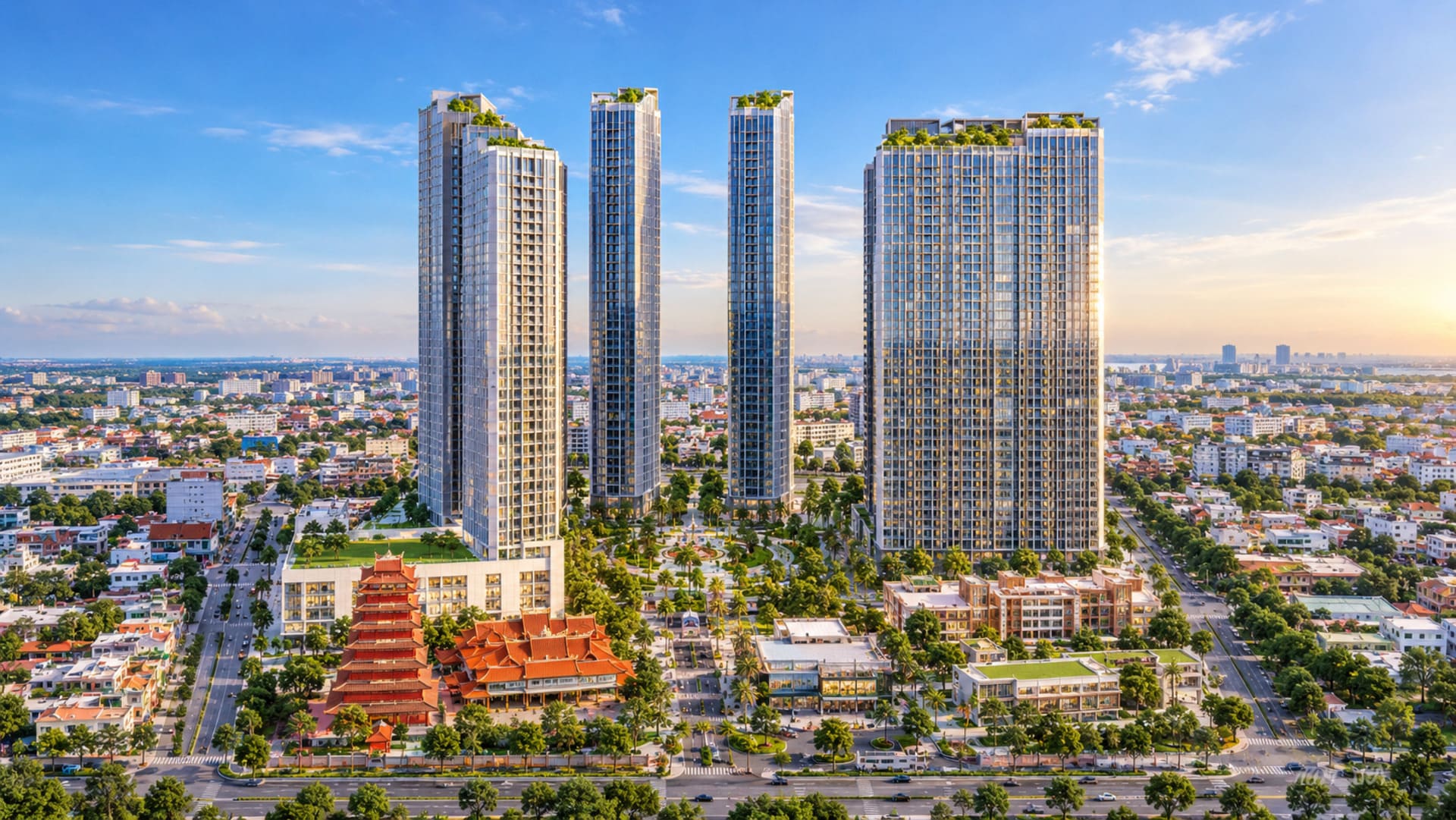 Phối cảnh tổng thể 7 block tháp căn hộ Vinhomes Kỳ Hòa Quận 10